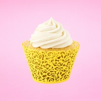 Gold Lace Cake Wraps - Cake Decorating Tools - 12 Pack