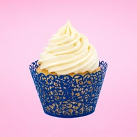 Navy Blue Lace Cake Wraps - Cake Decorating Tools - 12 Pack