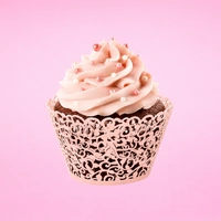 Pink Lace Cake Wraps - Cake Decorating Tools - 12 Pack