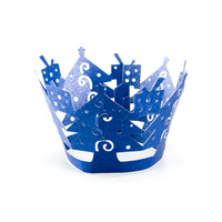Christmas Tree Cake Wraps - Navy Blue - Cake Decorating Tools - Pack Of 12 Wraps.