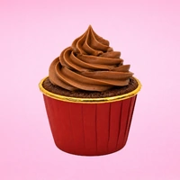 Red - Metallic Cupcake Liners - 50Pcs 