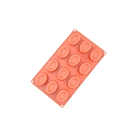12 Cavity - Oval Savarin Silicone Chocolate Mold-Rs-049