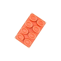 8 Cavity - Oval Savarin Silicone Chocolate Mold-Rx-049