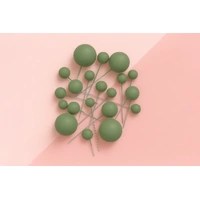 Sage Green Matte Ball Toppers 20pcs