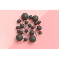 Slate Grey Matte Ball Toppers 20pcs