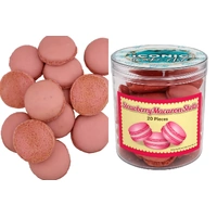 STRAWBERRY COLOURED MACARON SHELLS - 20pce