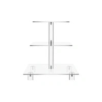3 Tier Square 4mm Thick Cake Stand - Acrylic Cupcake