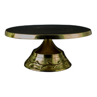 Round Tapered Cake Stand - 14 Inch Gold: Single