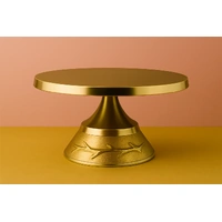 Round Tapered Cake Stand - 14 Inch Gold: Single