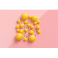 Yellow Ball Topper 20Pcs