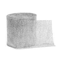 Diamond Rhinestone Wrap Silver - 9 Metre: Single