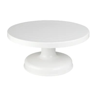 DISC White Standard Cake Display Turntable - Revolving Cake Stand Fat Daddios  