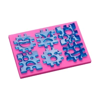 Cartoon Smiley Bricks Silicone Mould