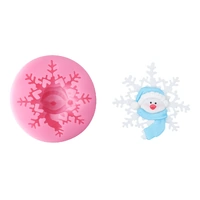 Snowflake And Snowman Silicone Mould - Christmas Mold