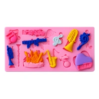 Music Symbol -Sugarcraft Pink Silicone Mould