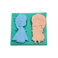 Frozen Character - Elsa & Anna Silicone Mould - 8 X 4 cm