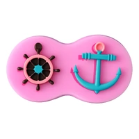 Anchor & Wheel - Silicone Fondant Gumpaste Mould - Mold - 1 Pc