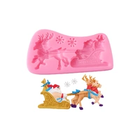 Santa Sleigh Mold - Silicone Mould - Reindeer