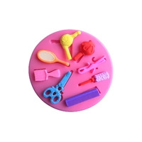 Hair Dressing Accessories - Sugarcraft Pink Silicone Mould
