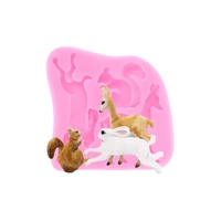 Woodland Animals Silicone Mould - 3 Animals Mold