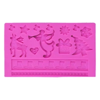 Christmas Themes Impression Mat Silicone Mould 