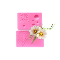 Flower Impression Set - Silicone Mould - 2Pieces - Fondant / Gumpaste Tools