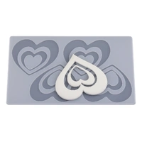 Fondant & Chocolate Shard - Heart Chip Mould - Lk004017