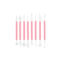Fondant - Gum Paste Tool Set - 8 Piece Modelling Tools - Pink