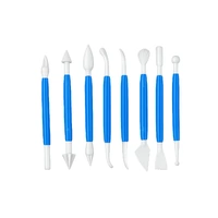 Fondant - Gum Paste Tool Set - 8 Piece Modelling Tools -Blue