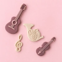 Musical Instruments Plunger Cutters - 4Pc - Fondant & Gumpaste Cutter