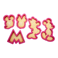 Cartoon Plastic Cookie Cutter (5 Pc)