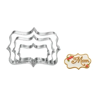 Rectangle Plaque Cutter Set - Cookie Cutters - Fondant / Gumpaste - 3Pcs