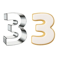 Number 3 Cookie Cutter - 3 Inch High - Number Three