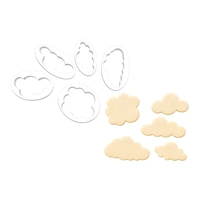 Fluffy Clouds Plastic Cutters Set - 5 Pieces - Cake Decorating Tools