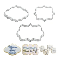 Plaque Cutter Set - Cookie Cutters Set - Fondant / Gumpaste - 3Pce