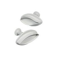 Veined Lily Leaf Plunger Cutter (80 mm) Set - Medium