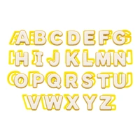Plastic Alphabet Cookie Cutter Set (Yellow) - Fondant Cutters