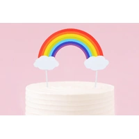 Rainbow Paper Card Cake Topper