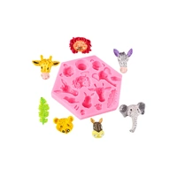 Jungle Animal Faces Silicone Mold - Animal Mould