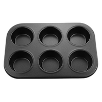 Non Stick 6 Hole Cupcake Pan - Muffin Pan