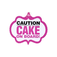 Caution - Cake On Board Hanging Car Sign