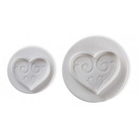 Heart Shape Plunger Cutter Set Of 2
