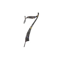 12cm Diamante Number 7 - Rhinestone Cake Topper Monogram Birthday Anniversary
