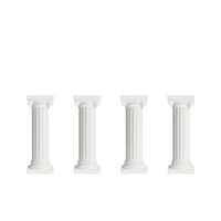 White Cake Pillar - Grecian Style - 5 Inch - 4Pce