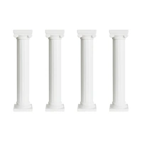 White Cake Pillar - Grecian Style - 7 Inch - 4Pce