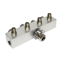 Airbrush Hose Splitter With Regulated Manifold Valves - 4 Ways