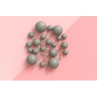 White Matte Ball Toppers 20pcs
