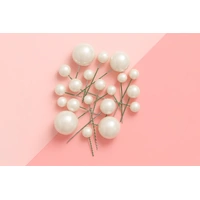White Pearl Ball Topper 20pcs