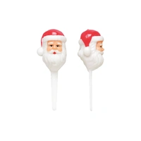 3D Santa Head Cupcake Pick - 6 Pieces
